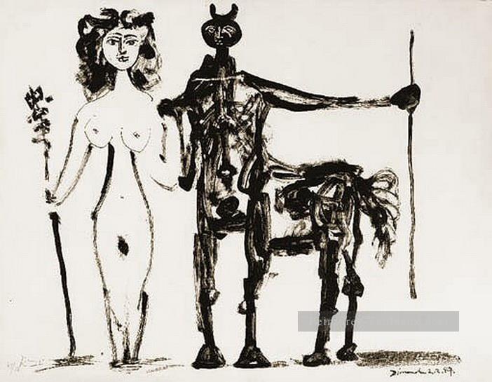 Centaure et bacchante 1947 Cubisme Peintures à l'huile